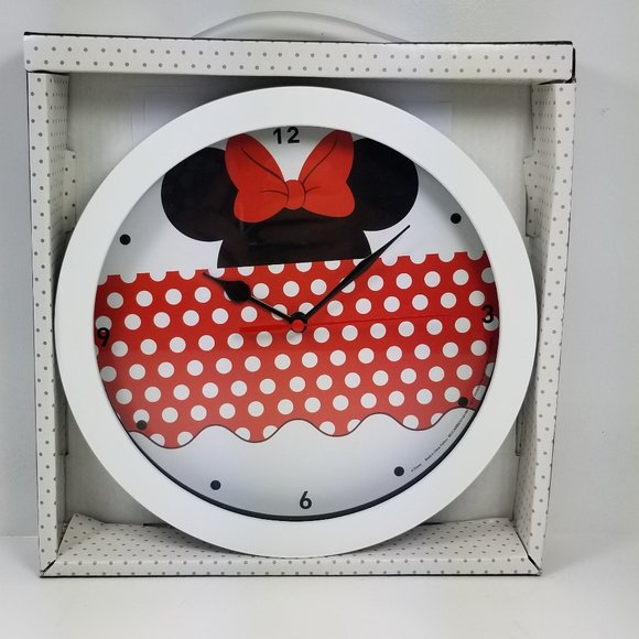 Disney Minnie Mouse Wall Clock Office Home Wall Decor 9.5 Inches- - Picture 1 of 7